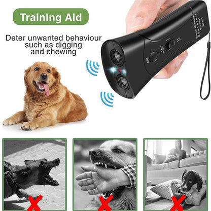 Pet Dog Repeller Anti Barking LED Ultrasonic Training Device